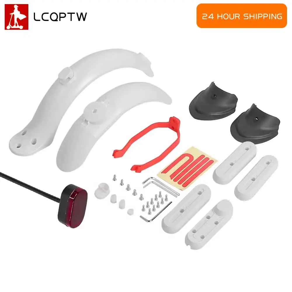 

Комплект поддержки переднего и заднего крыла для электрического скутера Xiaomi M365/Pro, брызговик, задняя защита, крышка ступицы со стоп-сигналом