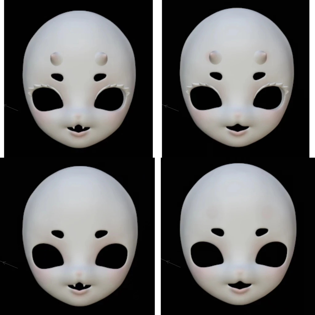 

Kigurumi Base Beast Head Mask Cosplay Furry xiaoyao Skull DIY resin Masks Carnival Anime Halloween Party Costume Props