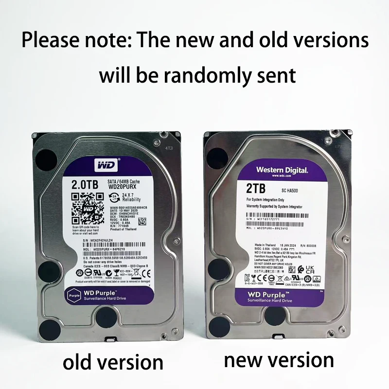Western Digital 4TB 3TB 2TB 1TB WD Purple Surveillance Internal Hard Drive HDD - SATA 6 Gb/s, 64 MB Cache, 3.5"  1TB-WD10EJRX image 6