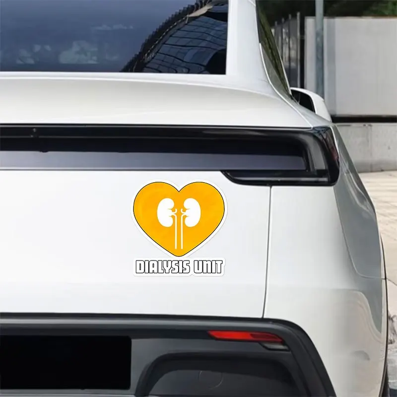 1pc Dialysis Machine Kidney Heart Vinyl Sticker, Waterproof Funny Gift Decal for Car, Truck, Laptop & Window Decor