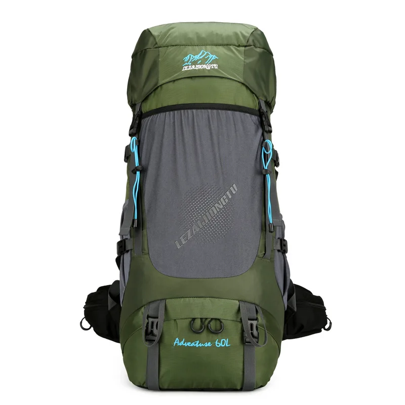 

60L Climbing Bag, hiking backpack, tourism bag. Multi functional waterproof nylon fabric backpack