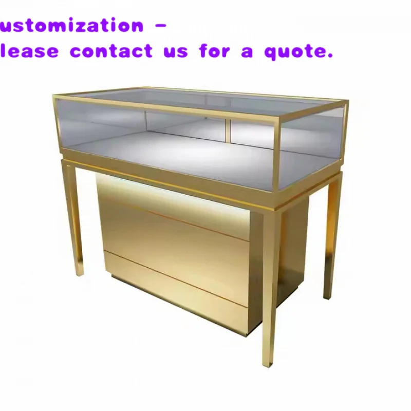 

custom.OEM Customized Modern Luxury LED Lighting Jewelry Display Cabinet Contemporary Jewellery Shop Counter Showcase Design