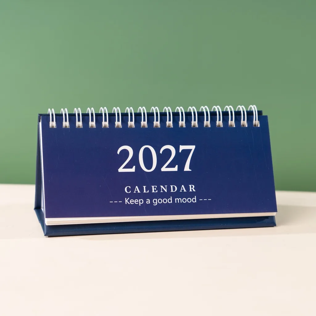 English Desk Calendar Smooth Writing Desktop Calendar Standing Table Calendar Multiple Colors For Student Desk Office Office