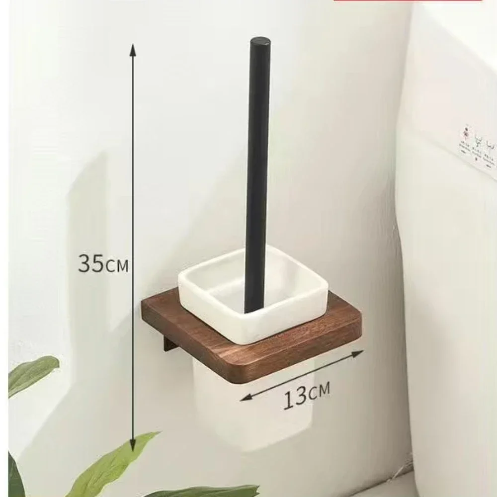 wall-mounted-toilet-brush-holder-set-ceramic-base-solid-wood-luxury-bathroom-accessories-no-dead-corner