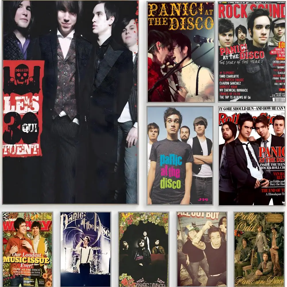 alt rock p-panic at the disco Poster Classic Wall Art  Home Decor  Peel and Stick Unframed
