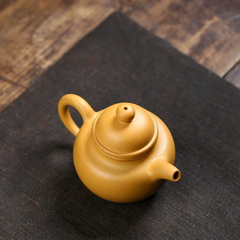 260ML Real Handmade Yixing Kettle Chinese Raw Ore Luxury Clay Teapot Pu\'er Tea Set Spherical Tea Pot Kung Fu Zisha Teaware