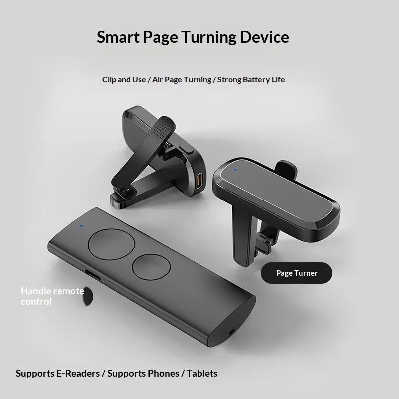 New Portable Wireless Page Flipping Clicker Easy Operation Bluetooth Remote Works With Ebook Reader Phones Tablets For Reading