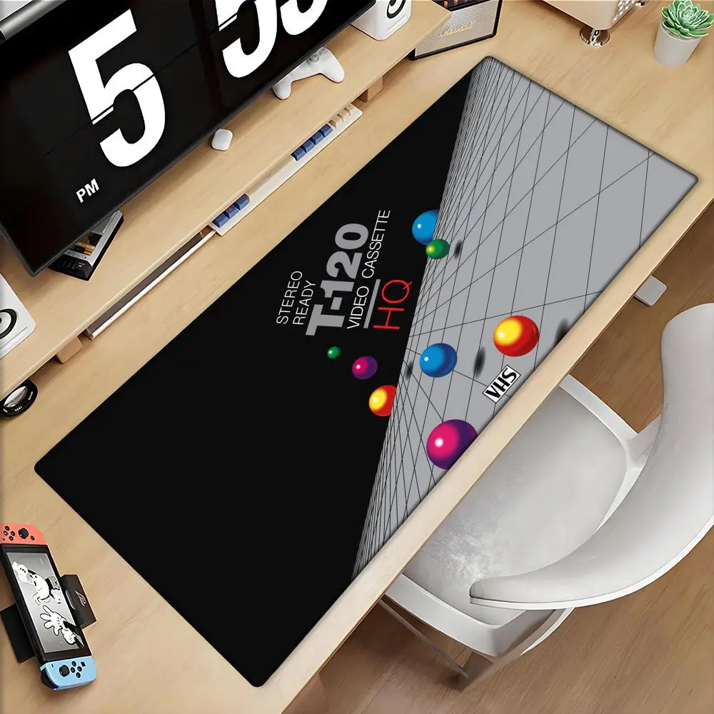 

VHS Retro Style Computer Mousepad Nonslip Gamer Table Pad Mouse Pad Keyboard Mice Accessories HD Print Carpet Lock Edge desk mat