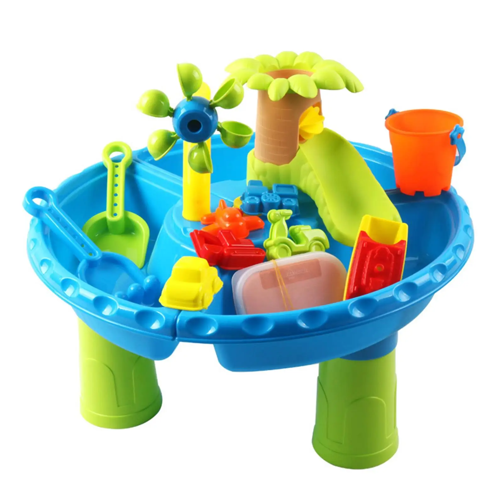 Sand & Water Table Outdoor Garden Set Play Table Kids Summer Beach Toy, for Kids Aged 3 and Up