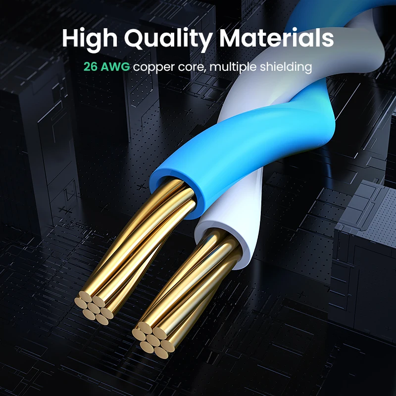 UGREEN CAT 6 كابل إيثرنت 1000Mbps عالي السرعة RJ45 الإنترنت Lan كابل توصيل الكمبيوتر لجهاز التوجيه مودم التبديل PC PS5 Xbox Cord