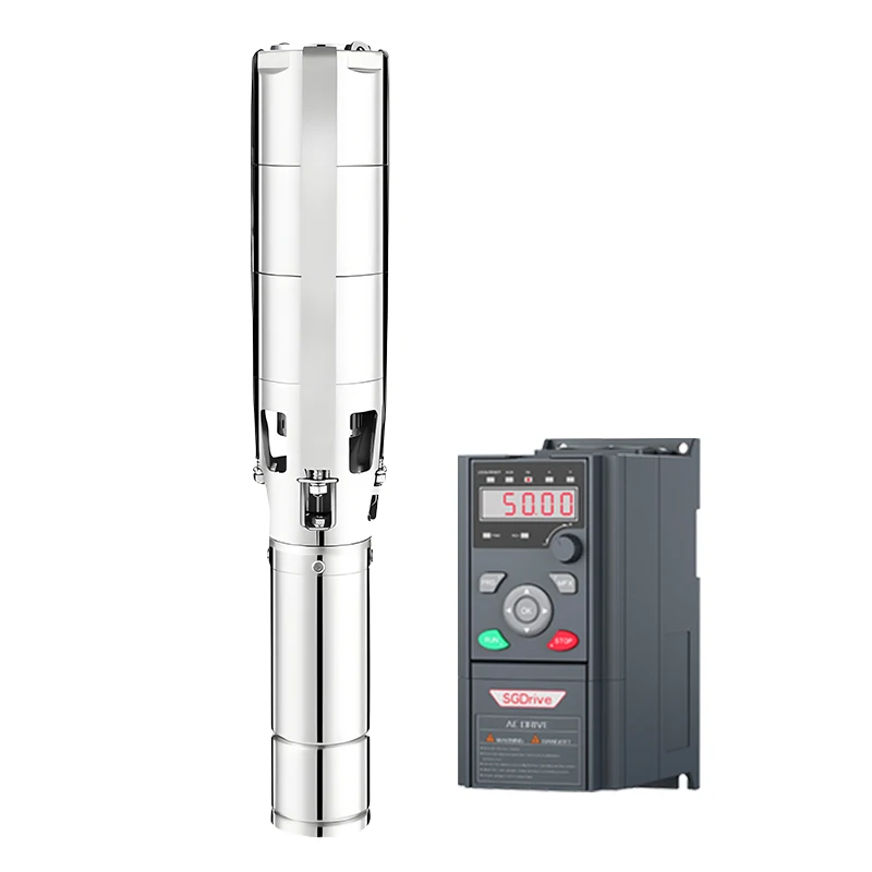 

Гибридный солнечный водяной насос 6 дюймов AC/DC 5,5 л.с. 7,5 л.с. 10 л.с. 15 л.с. SS304 Крыльчатка 380 В с контроллером MPPT Большой расход Высокая мощность Iragation