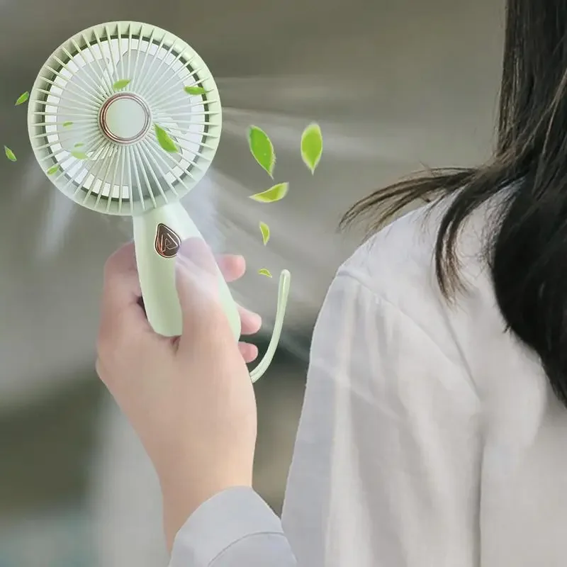 مروحة صغيرة محمولة باليد، شحن USB، مراوح صغيرة إبداعية مريحة مع جيب خفيف ملون، مروحة محمولة باليد للخارج