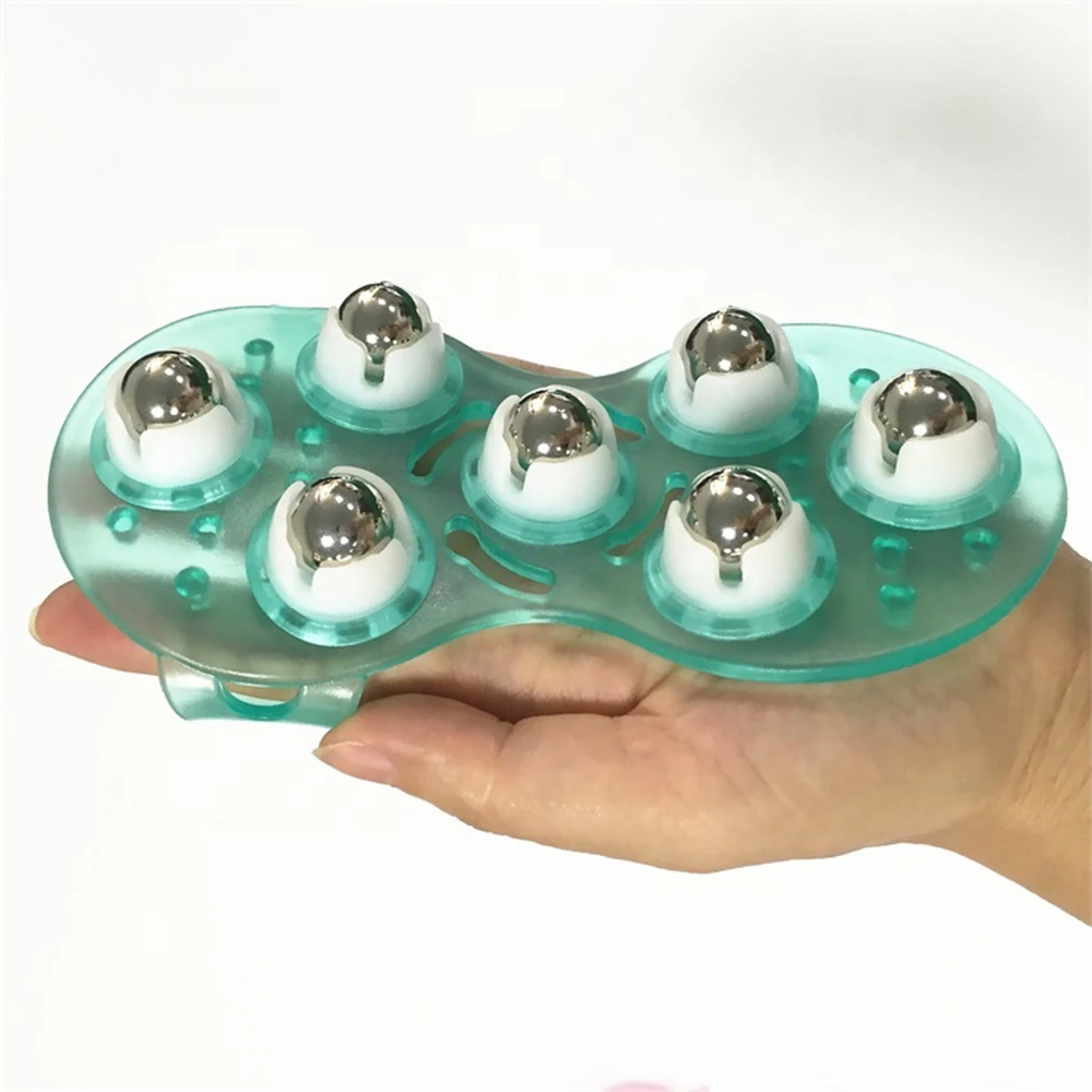 Anti Cellulite Massager Full Body Meridian Massager Seven Bead Stainless Steel Rolling Ball Massager