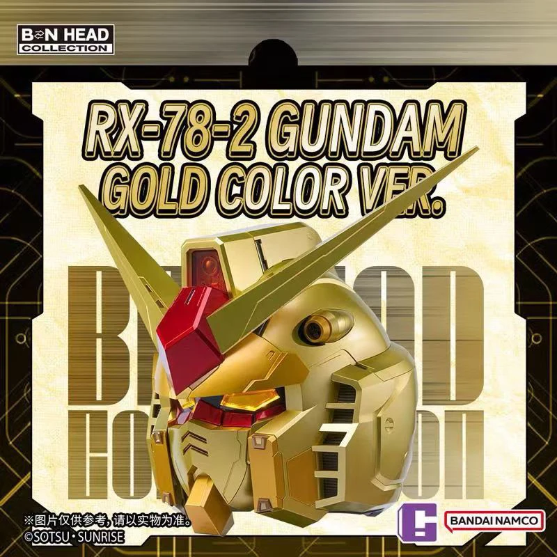 Bandai BN HEAD Collection RX78-2Gundam Venue Limited Metallic Gold Ornament Statue  1:1 Figure Gunpla Toy Model Anime Gifttoy