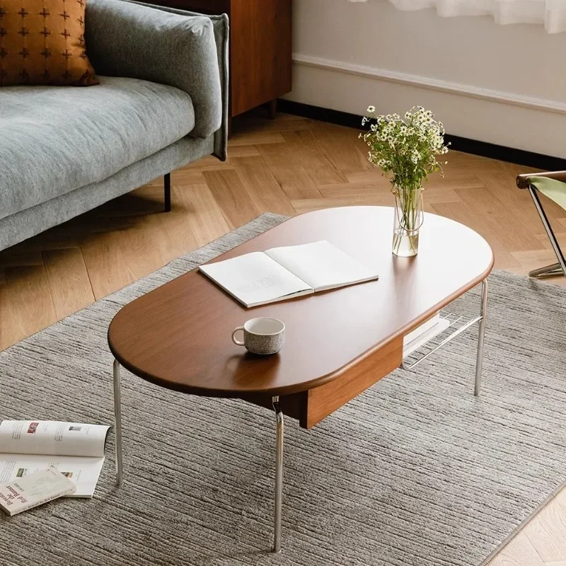 Oval Unique Coffee Table Living Room Minimalist Nordic Aesthetic Coffee Table Delicate Nordic Table Basse De Salon Furniture