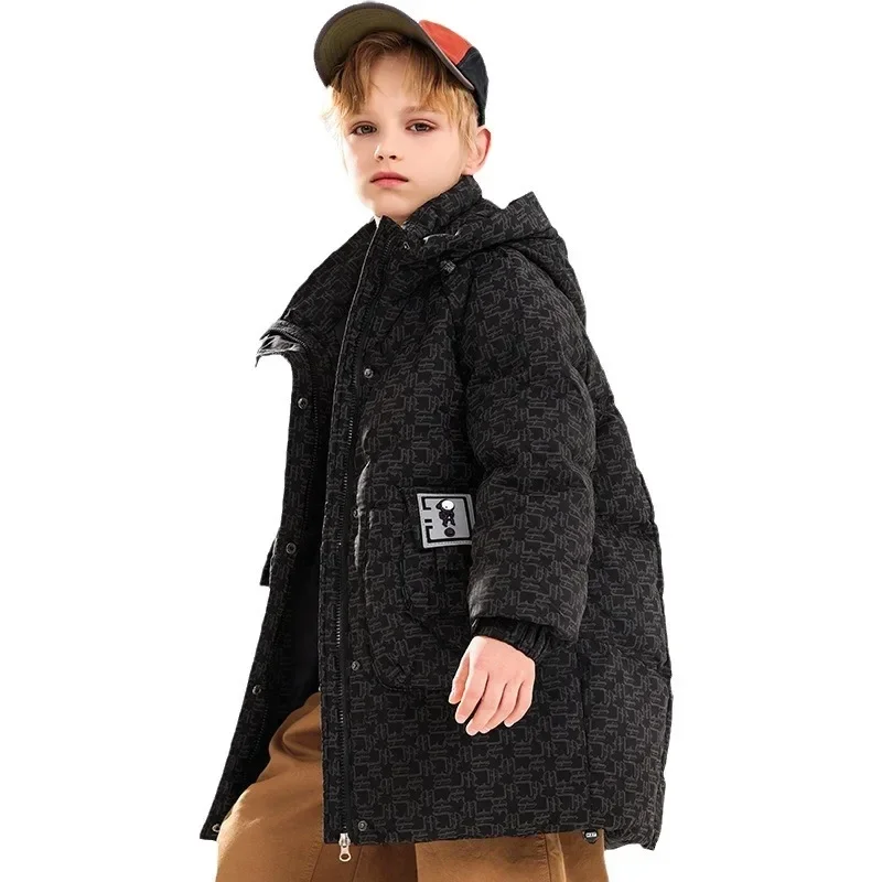 

Winter -30 Children's Duck Down Jacket for Boys Outdoor Sports Windproof Coat Warm Ski Outfits Kids Clothing Outerwear Parka