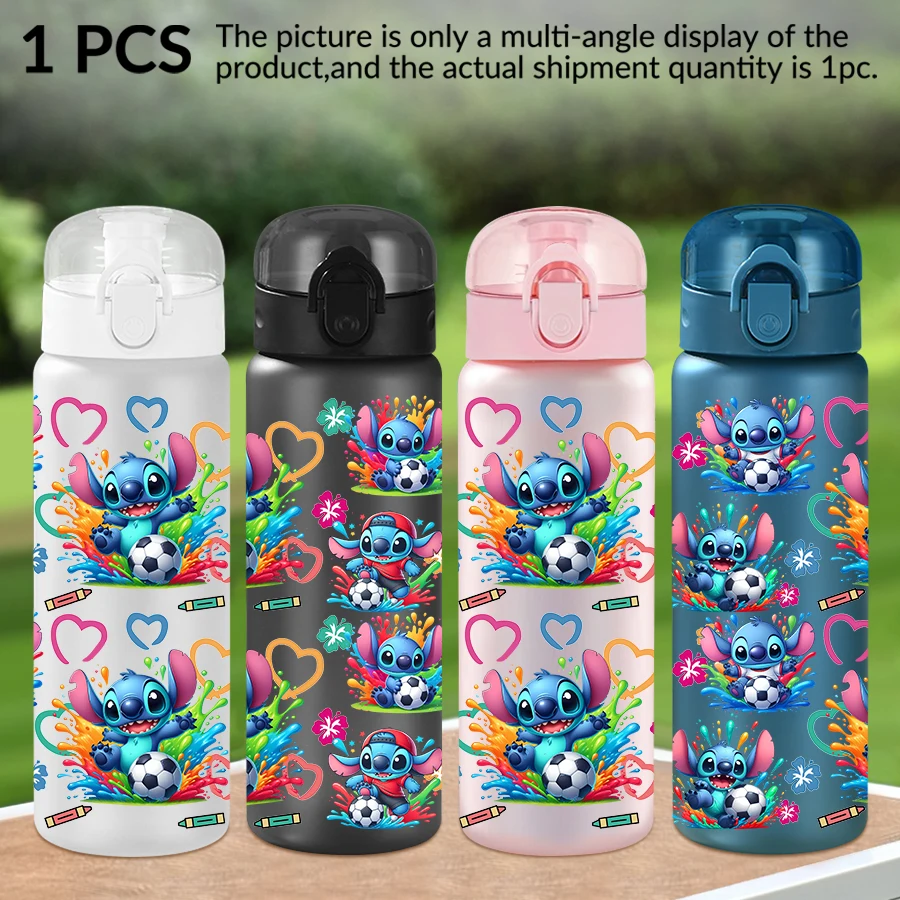 

1 шт., пластиковая бутылка для воды Disney, стежка, футбол, узор 26 унций, чашка для воды для занятий спортом на открытом воздухе, подарок на день рождения/повернення домой