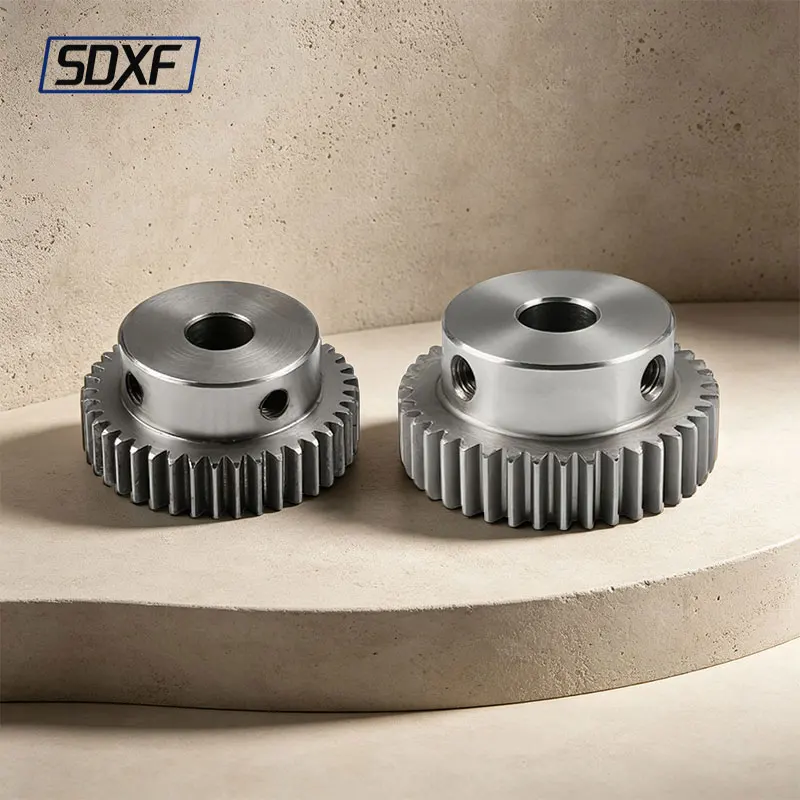 40/42/45/50/55T 1Mod High-Precision Spur Gear #45 Steel Two Screw Factory Direct Sale Hole 8/10/12/14/15mmmm