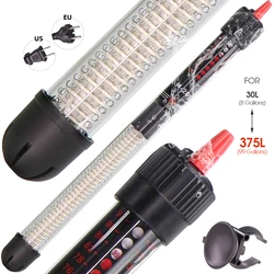 25/50/100/200/300W Adjustable Aquarium Heater Submersible Fish Tank Temperature Thermostat with Suction Cups Water Heating EU US