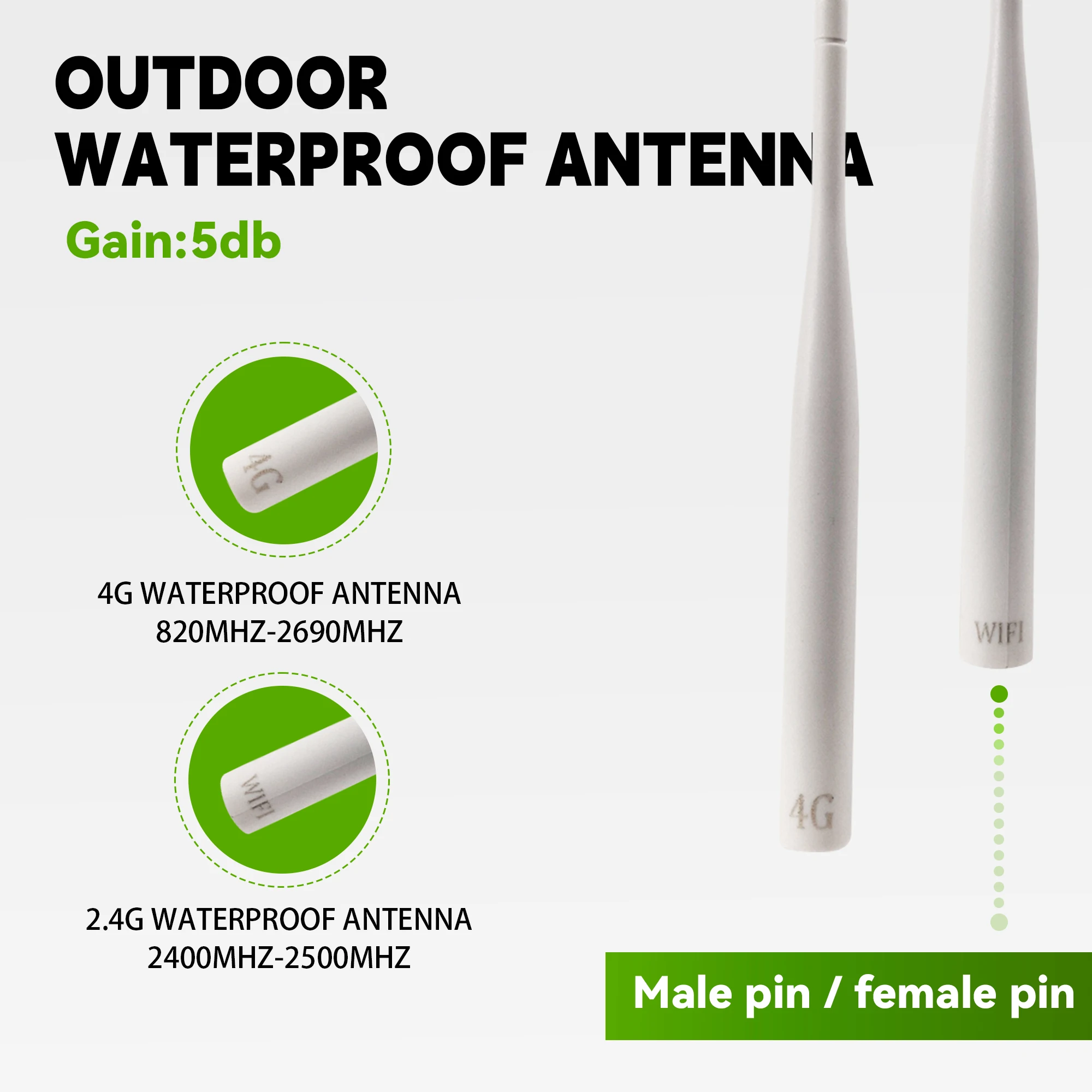 2PCS 820MHZ-2690MHZ Antenne Für Mobilfunk Drahtlose Datenübertragung 3dBi Gewinn Antenne Für LoRa Modul 4g antenne Für Kommunicati
