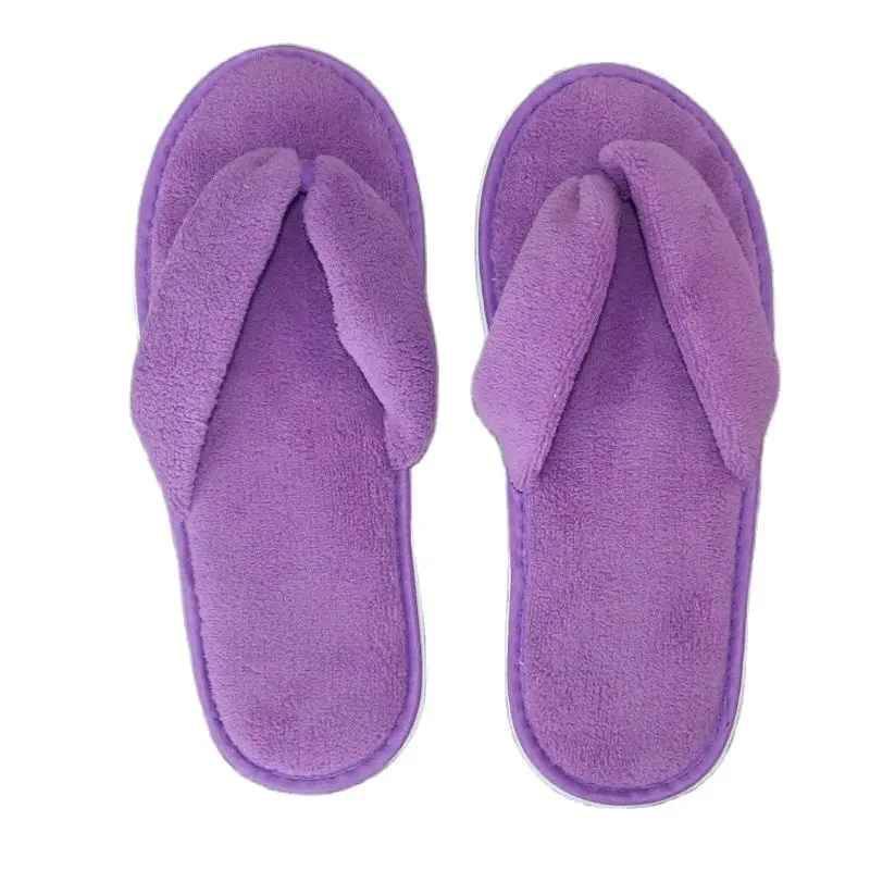 Winter Hotel Soft Slippers Men Women Travel Disposable Cotton Flip-Flops Home Hospitality Soft SPA Guest Slides Indoor House