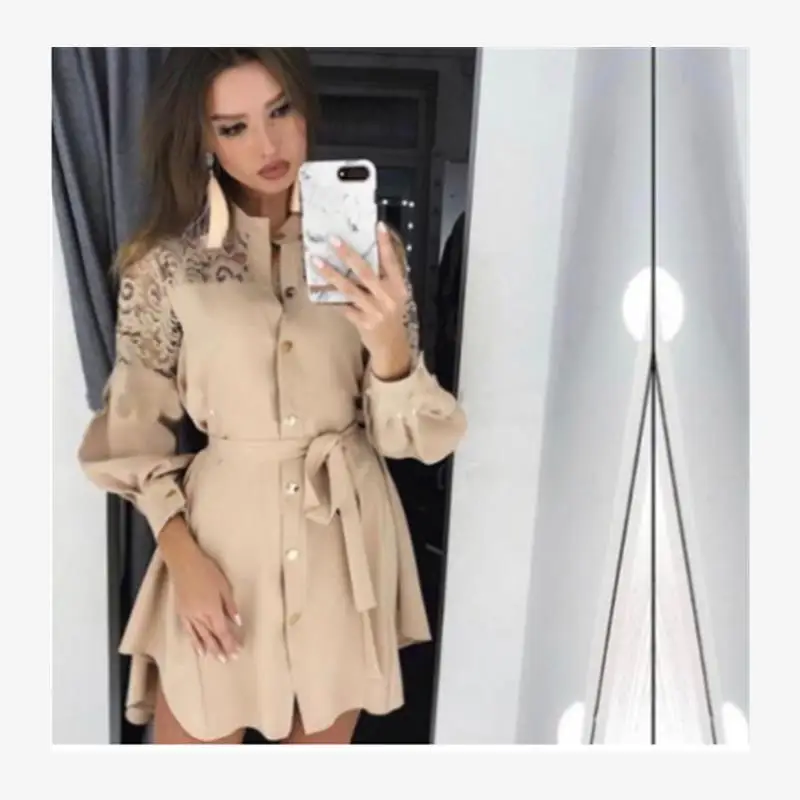 T-shirt ample décontracté pour femmes, Dr Street Sle Long Sve, chemisier trapèze, Silhouette, pièce unique, printemps 2020