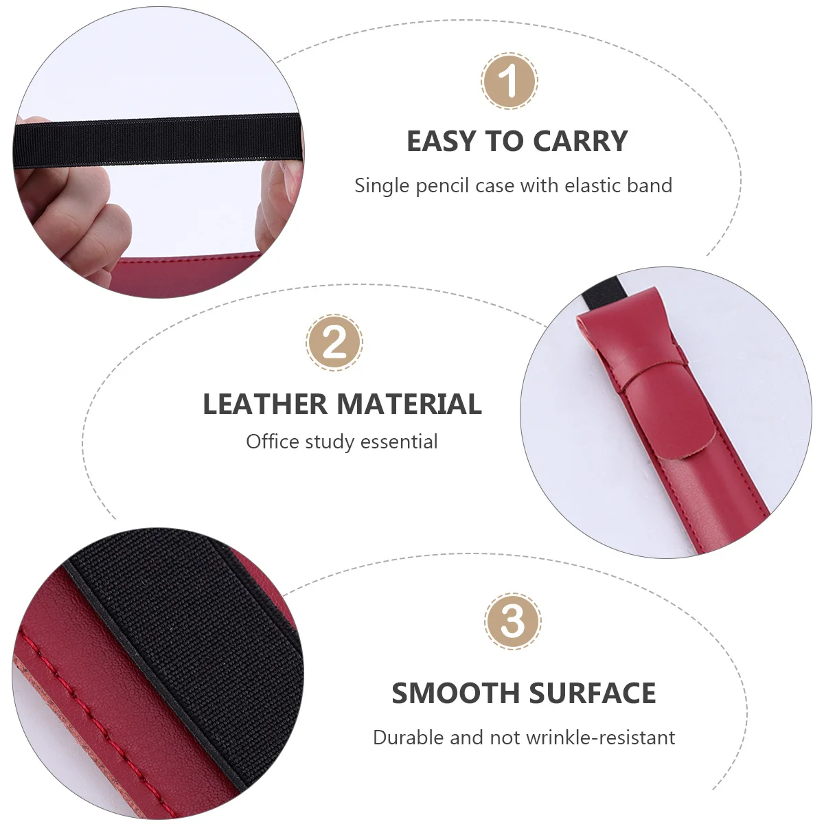 Estojo de caneta stylus de design simples, bolsa universal para armazenamento de escrita, prático e compacto