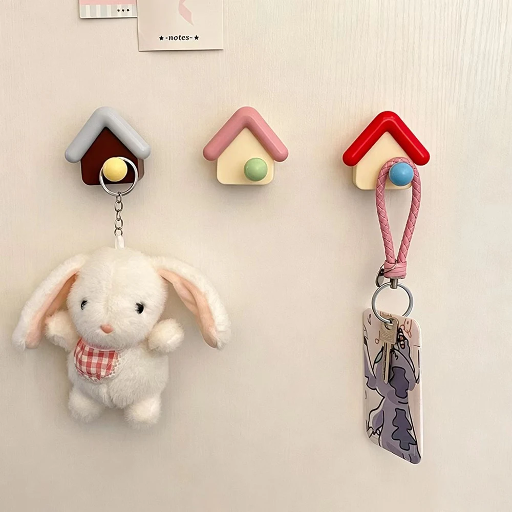 Cartoon Creative Hook, Cute House Design Decoration, High-Value Small Item Storage Hook Behind the Door