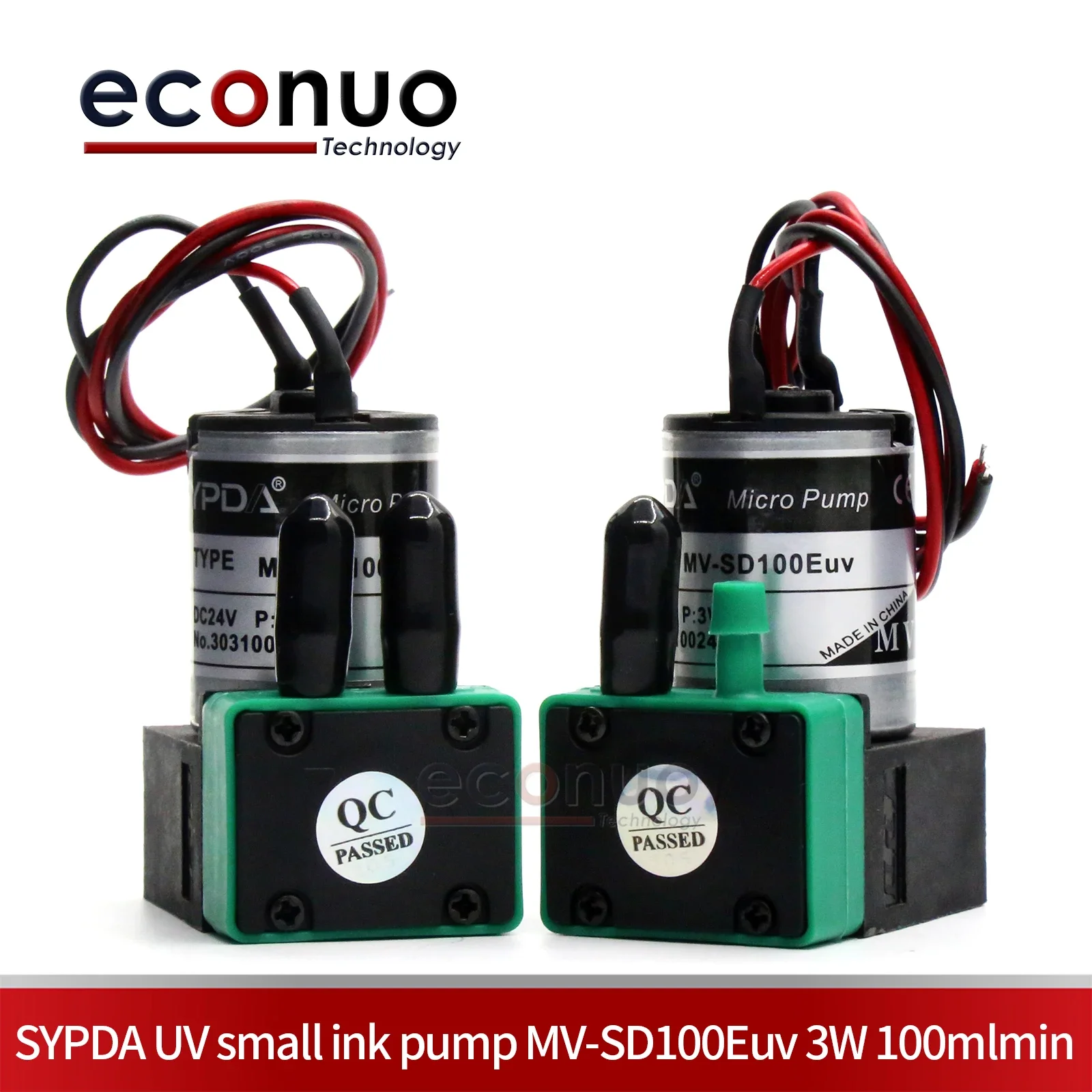 SYPDA 3W 24VDC 100 ml/min pompa a inchiostro UV piccola MV-SD100E per stampanti a getto d'inchiostro Infiniti / Crystaljet / Gongzheng