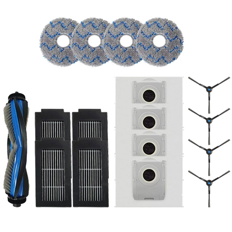 

【PLAISIR】Для запасных частей ECOVACS DEBOT T50 PRO OMNI — основная боковая щетка, фильтр Hepa, ткань для швабры и мешки для пыли