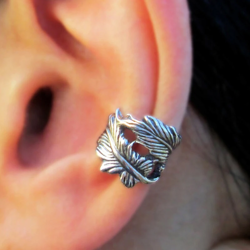 Huitan 2023 Trendy Frauen Ohr Manschetten Ohrringe Gefälschte Piercing Vielseitige Mode Clip auf Ohrringe Phantasie Geschenk Moderne Schmuck Drop Schiff
