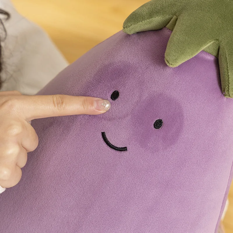 ألعاب قطيفة على شكل باذنجان لطيفة ومضحكة، ألعاب قطيفة رائعة، بلوشيز نباتية، ديكورات معلقة للأطفال، هدية عطلة للفتيات #3