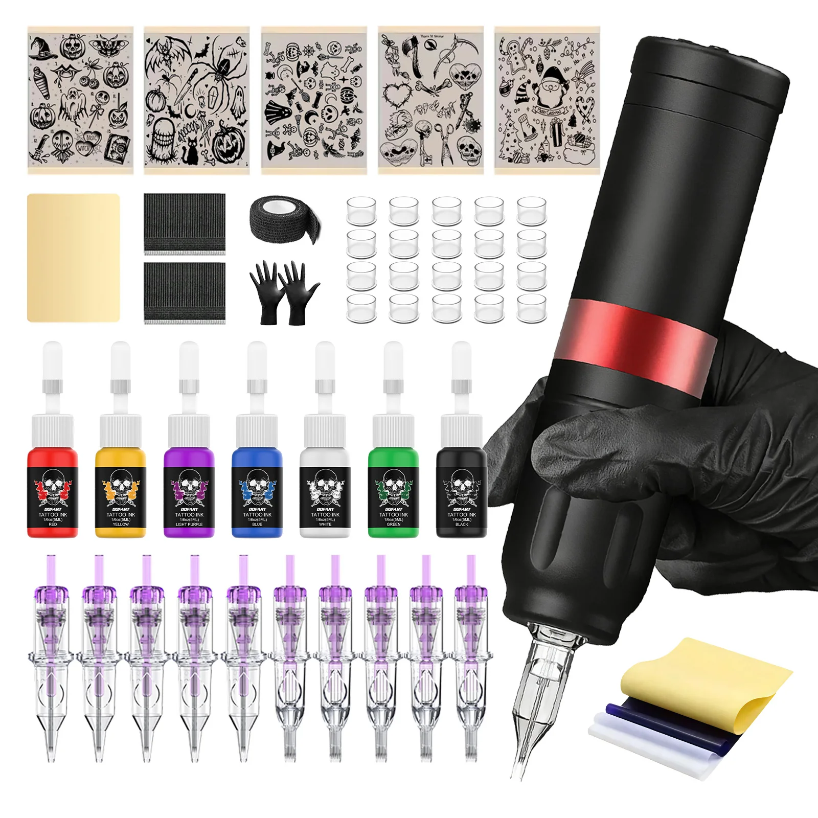 

Tattoo Kit New Top Tattoo Gun Kit For Semi-permanent Makeup Tattoo Machine Kit Wireless Tattoo Power Supply Tattoo Gun Kit