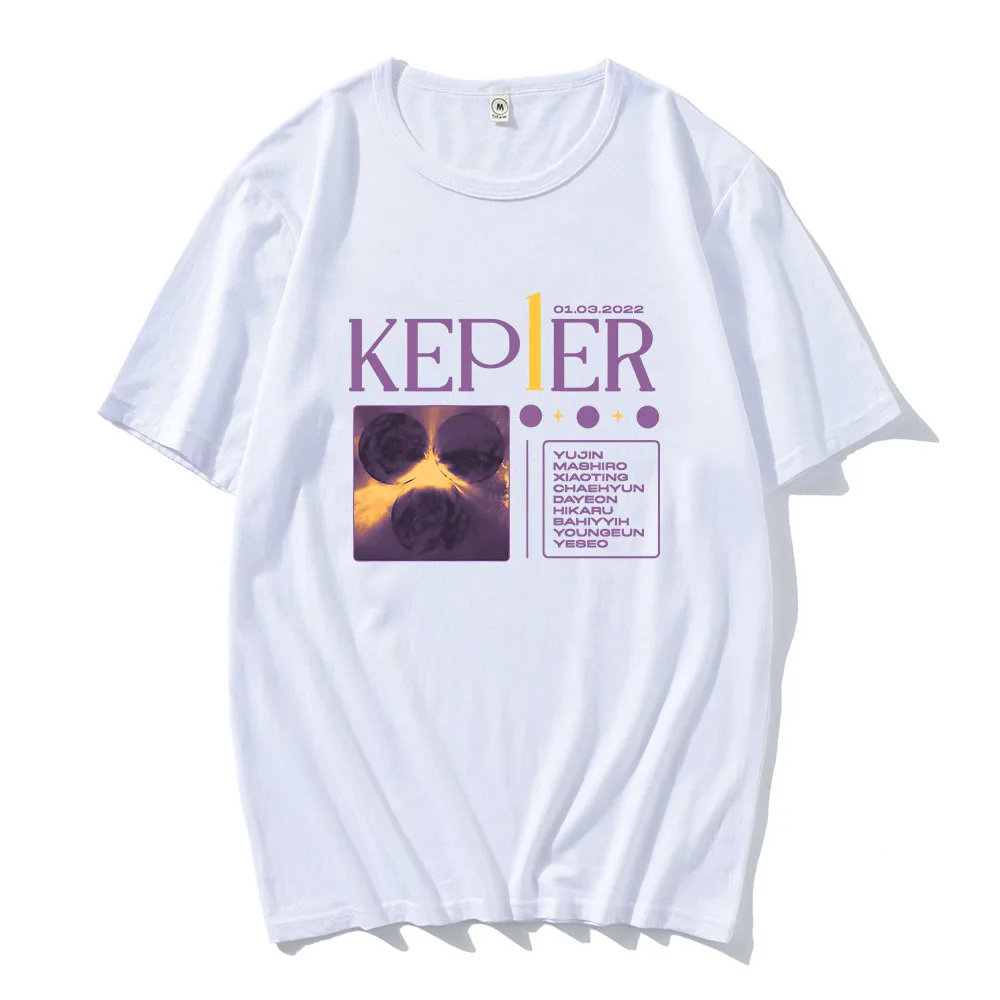 Kep1er Girls Band T-shirts Korean Fashion Graphic Printing Tee-shirt Cotton Short Sleeve Women/Men Shirt Camisas Streetwear