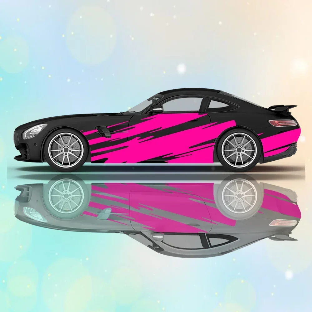 

Colorful Splash Line Car Side Sticker Decoration, PVC Waterproof Scratch Resistant Decal, Car Protection, Auto Accessories Gift