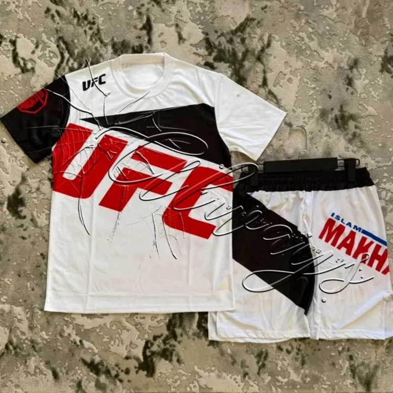 

Лето 2026, новые быстросохнущие шорты для любителей UFC MMA, боевой бокс, саньда, тренировочный комплект для фитнеса, мужская боксерская рубашка, футболка