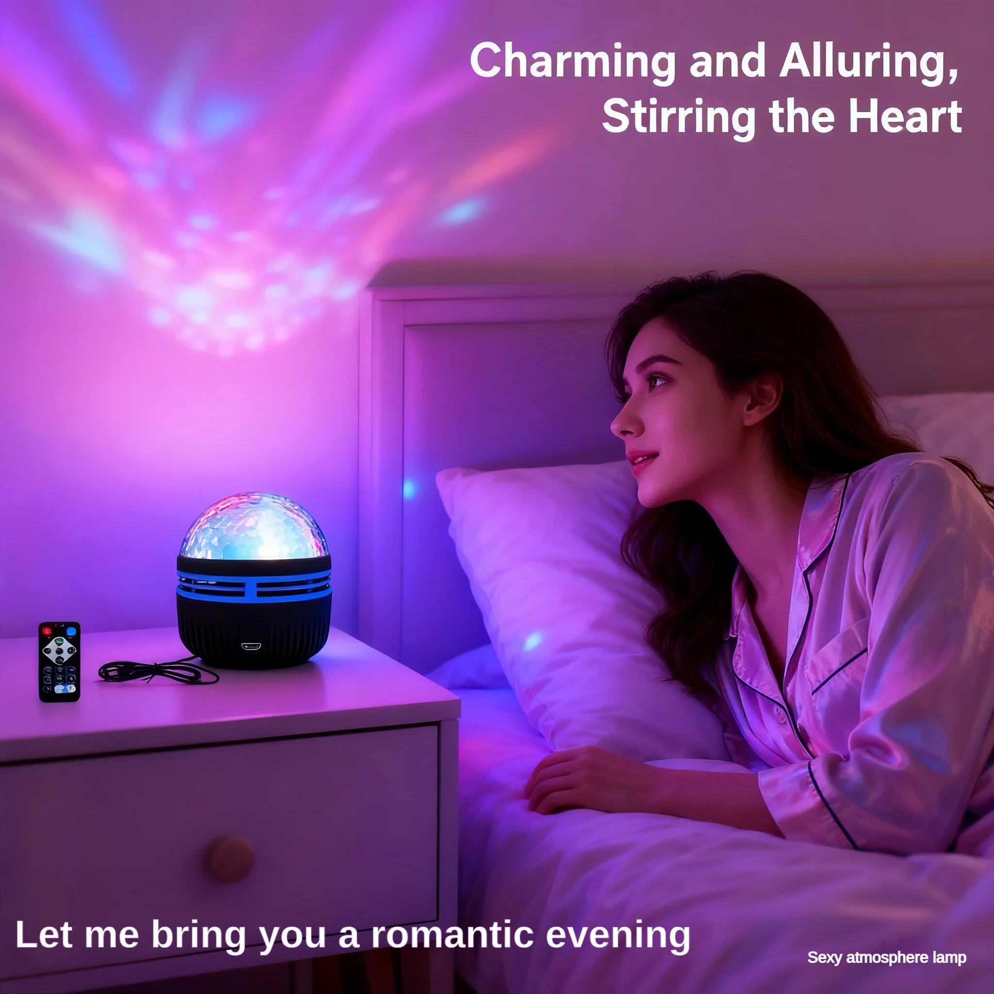 Starry Sky Projection Light Water Pattern Northern Lights Atmosphere Light Creative Colorful Rotating Light Bedhead Night Light