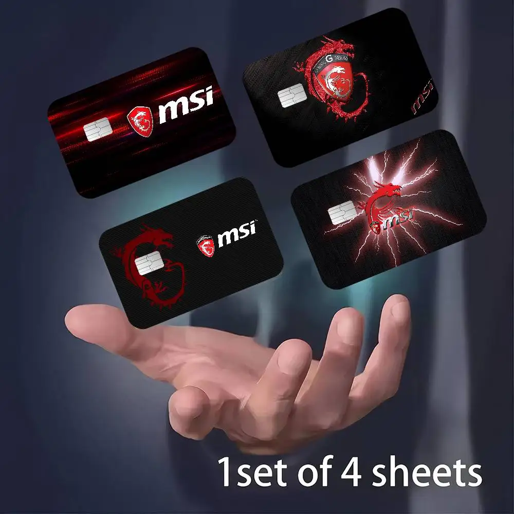 M-MSI D-Dragon Logo Credit Card Skin Stickers For VISA Bank Card Transportation Card Waterproof Sticker Anti-scratch Women Gift