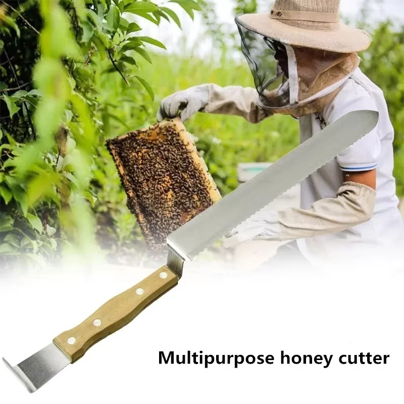 Beekeeping Tool Honey Uncapping Scraper Stainless Steel Serrated Blade Beehive Scaper Beekeeper Tools Honey Extractor Equipment