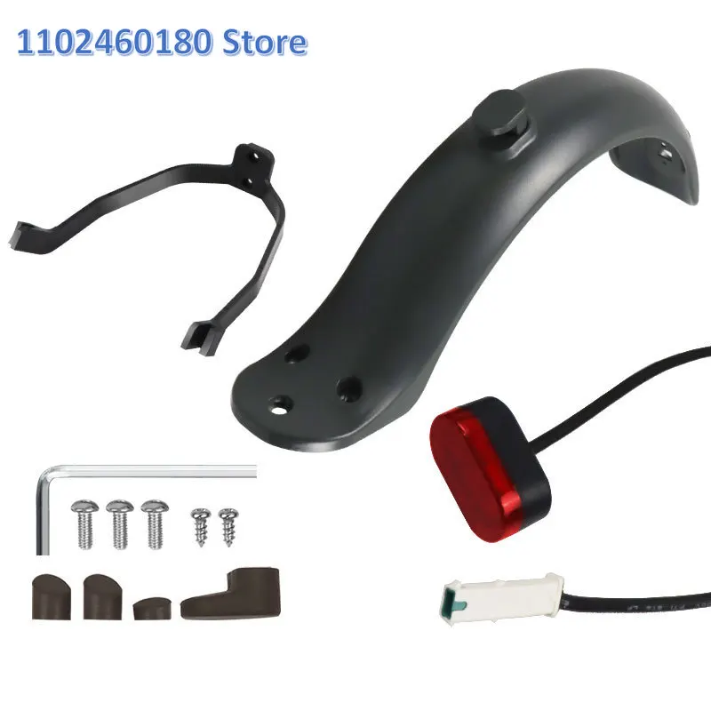 M365 Motorized scooter accessories rear fender bracket silica gel set with tail light