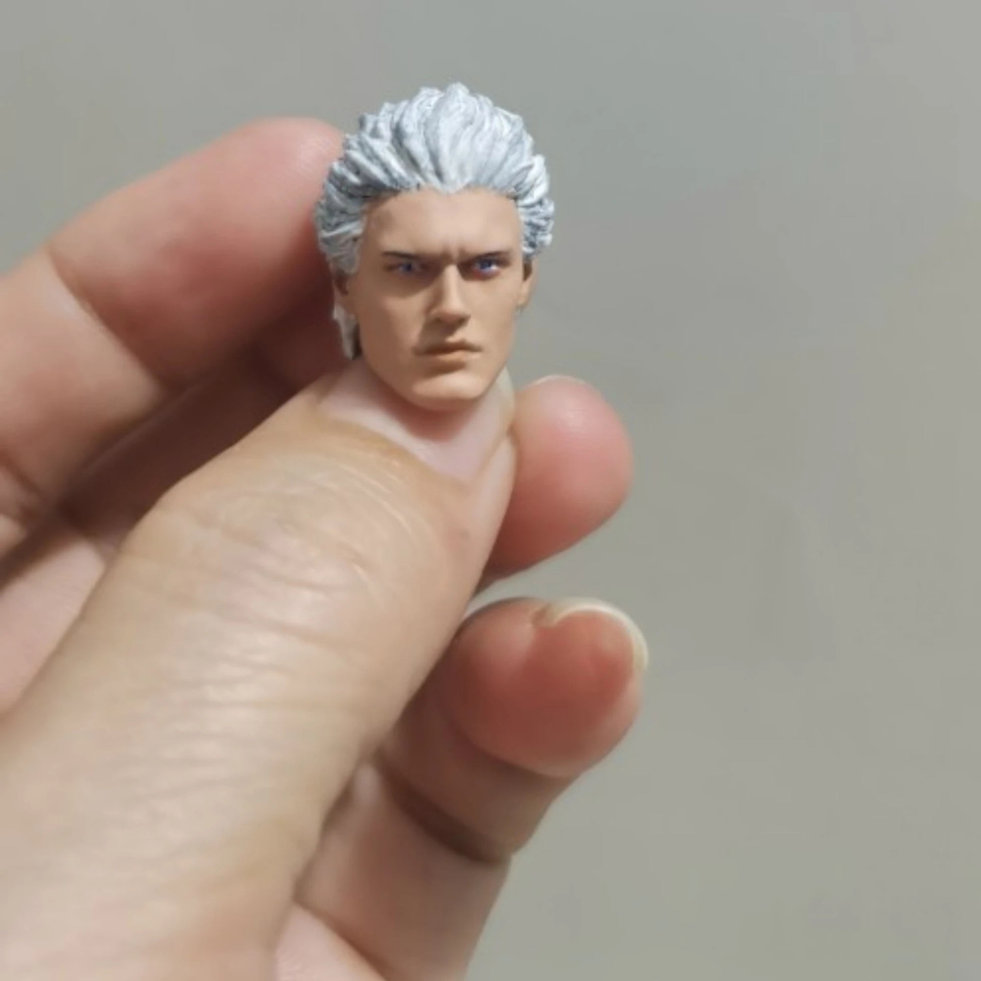 

1/12 Scale Painted Vergil Black Knight Head Carving Sculpt Model Toys SHF Size