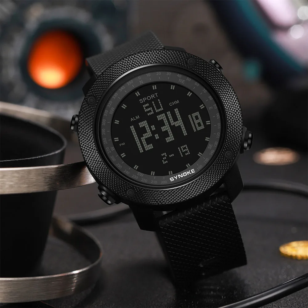 Watch For Men Military Sport Digital Watches 5ATM Water Resistance Electronic Big Dial Wristwatches For Male Reloj Hombre