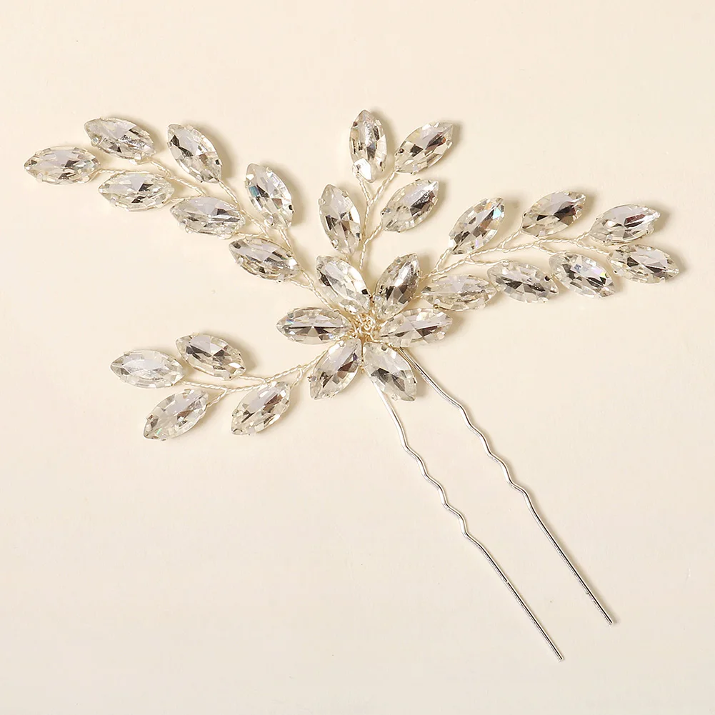Frauen Blume Haarnadel Stick Hochzeit Braut Kristall Perle Haarnadel U Förmigen Haar Clip Barrettes Haar Zubehör Großhandel – Detail 39