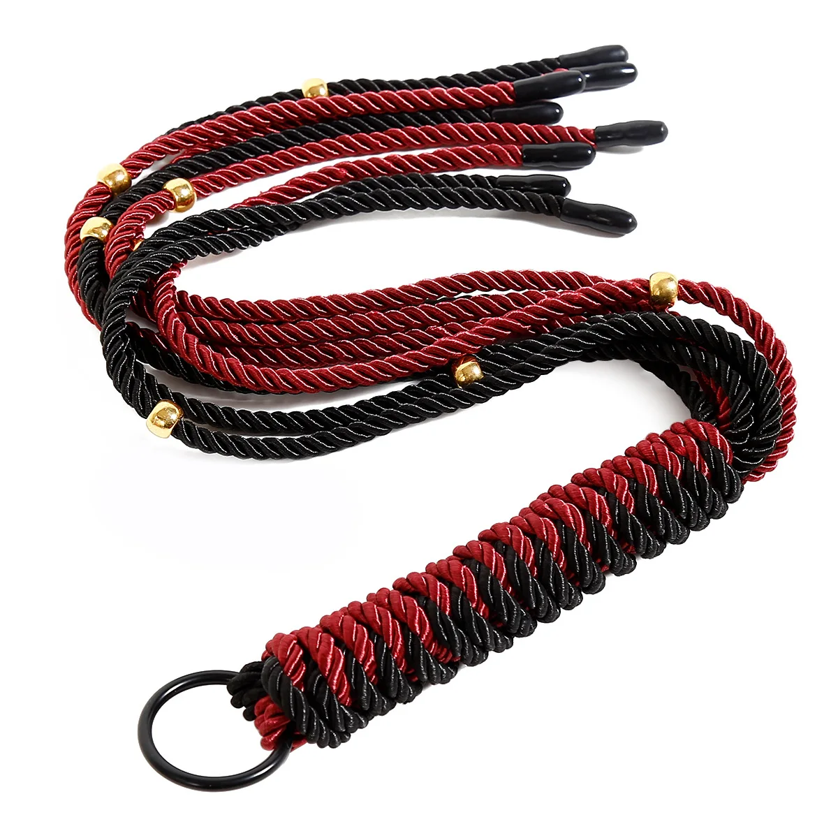 63CM Premium Nylon Tassel Horse Whip for Horse Training, Handle with Wrist Stra