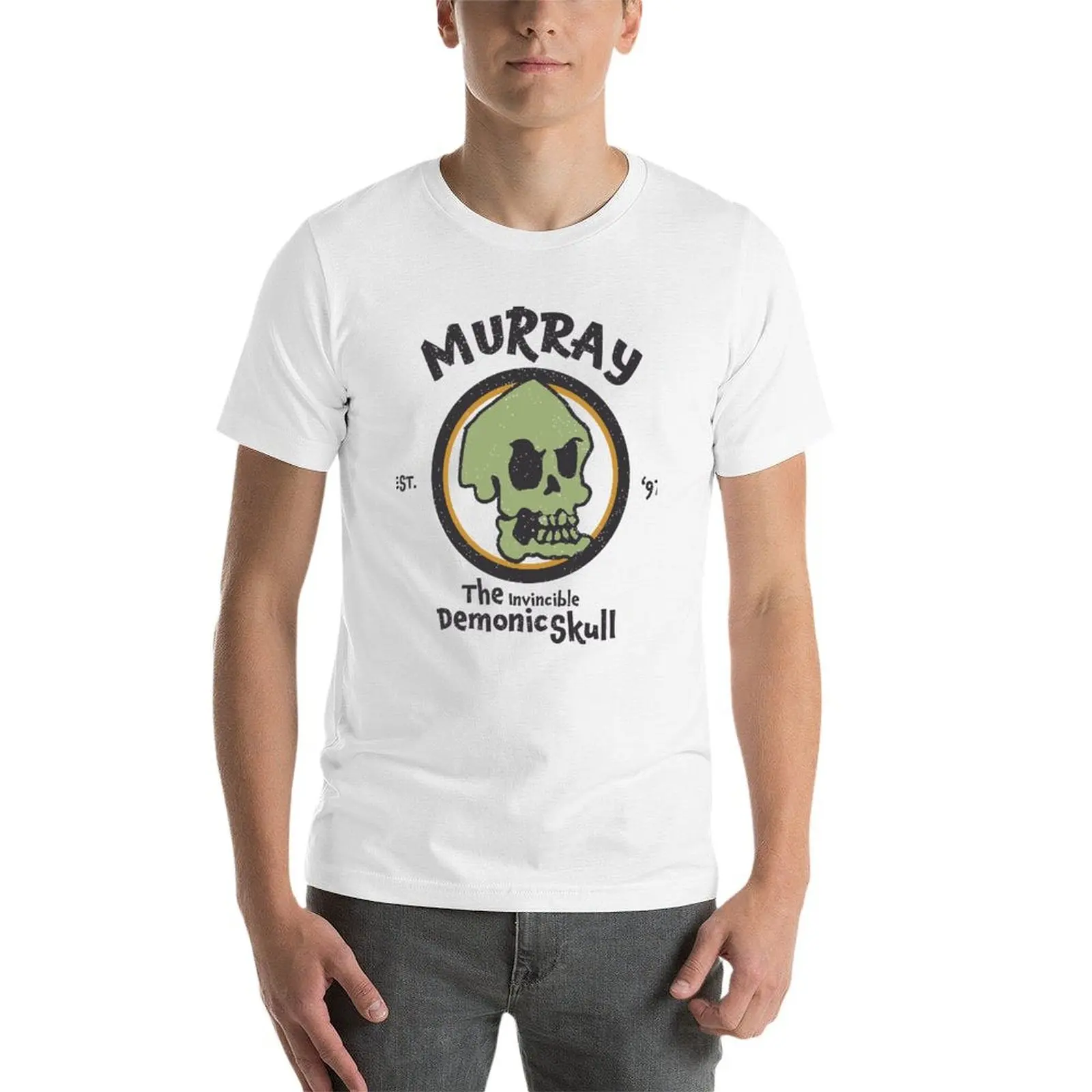 MURRAY il teschio demoniaco indistruttibile EST. 97 St girocollo t-shirt Sport Tees novità Cool Travel taglia USA