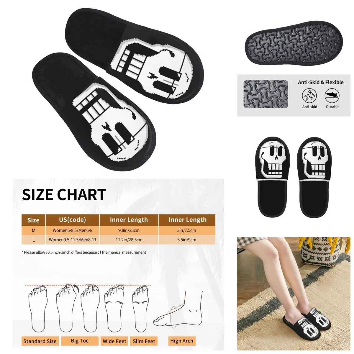 

Sans And Papyrus Sprites Undertale Napstablook Men Women slippers,Cosy Color printing special Home slippers,Neutral slippers