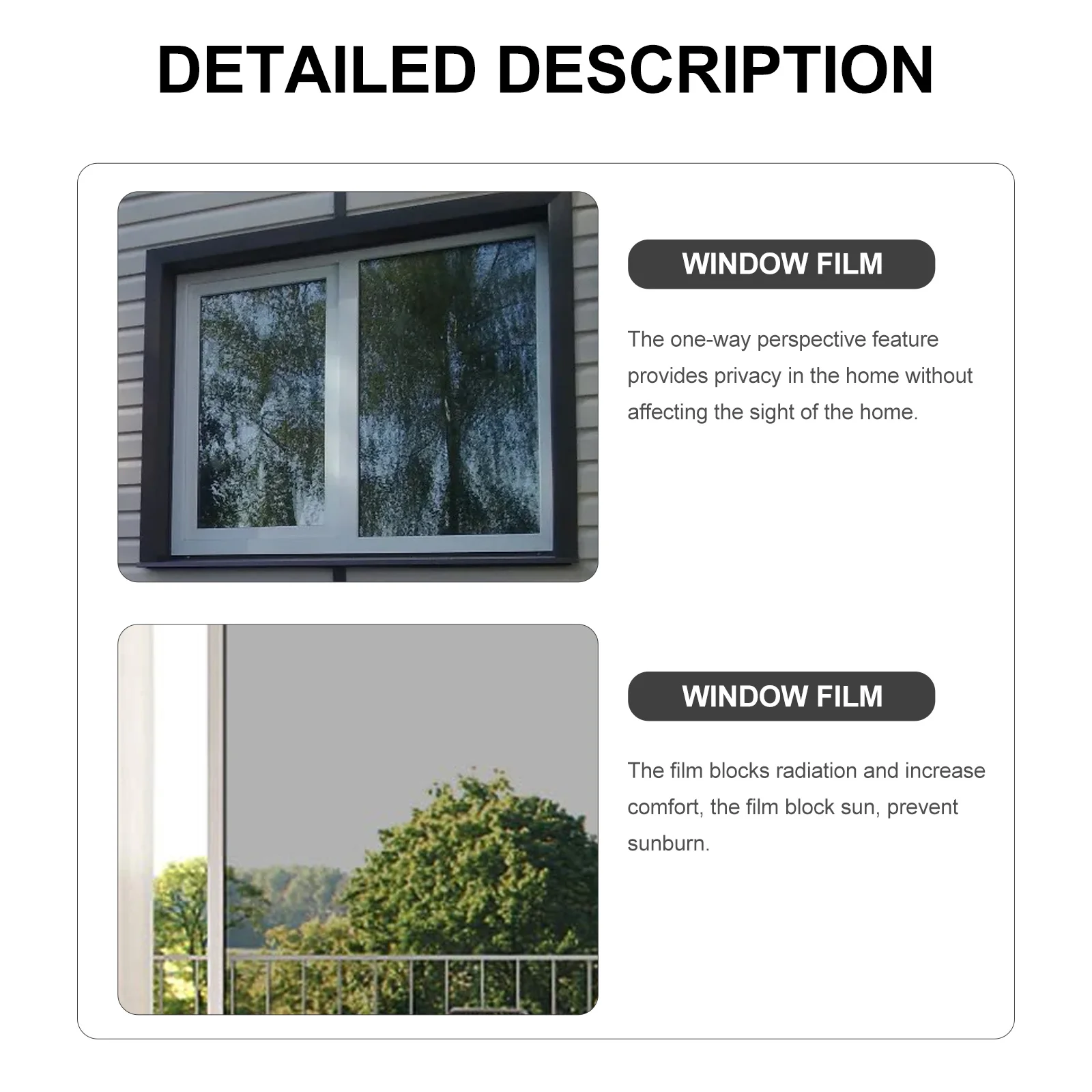 

1 Roll Static Privacy Window Film One Way Sun Blocking Waterproof Glass Tinting Film for Home Office Bathroom Home Supply