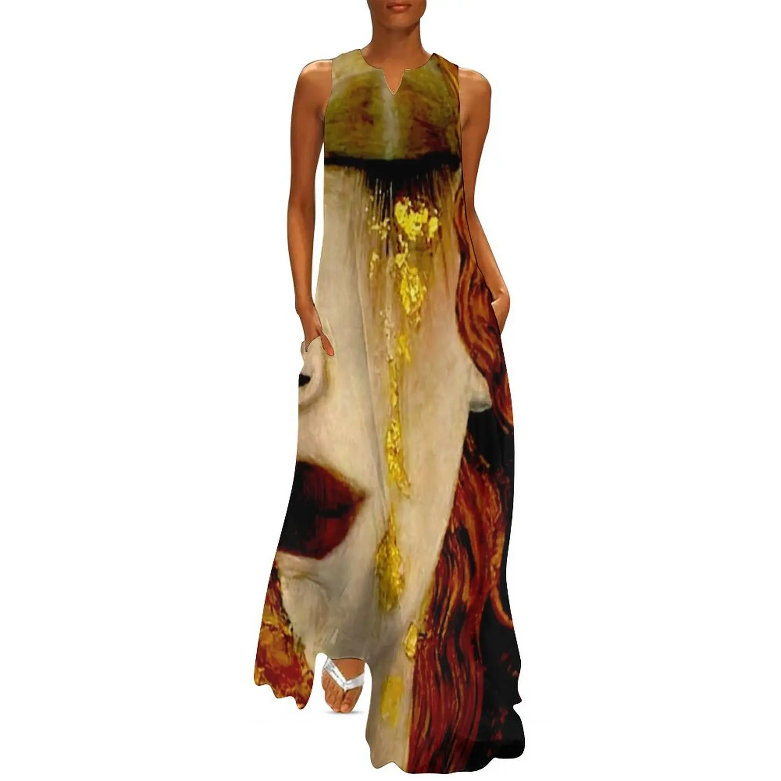 Klimt Golden Tears Long Dress elegant evening dresses for women 2025 clothes for women