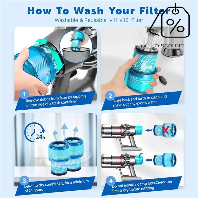 V15 Vacuum Filters Replacement For Dysonv15 V11 SV14, For Dyson-V15 V11 Torque Drive V11 Animal Part 970013-02-Y48A