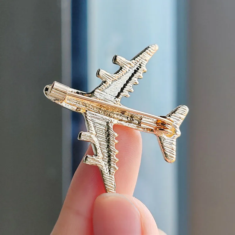 MiFaViPa Fashion Plane Shape Brooch Badge Good Quality Metal Aircraft Sweater Corsage Women Men Brooches Lapel Decoration Gifts